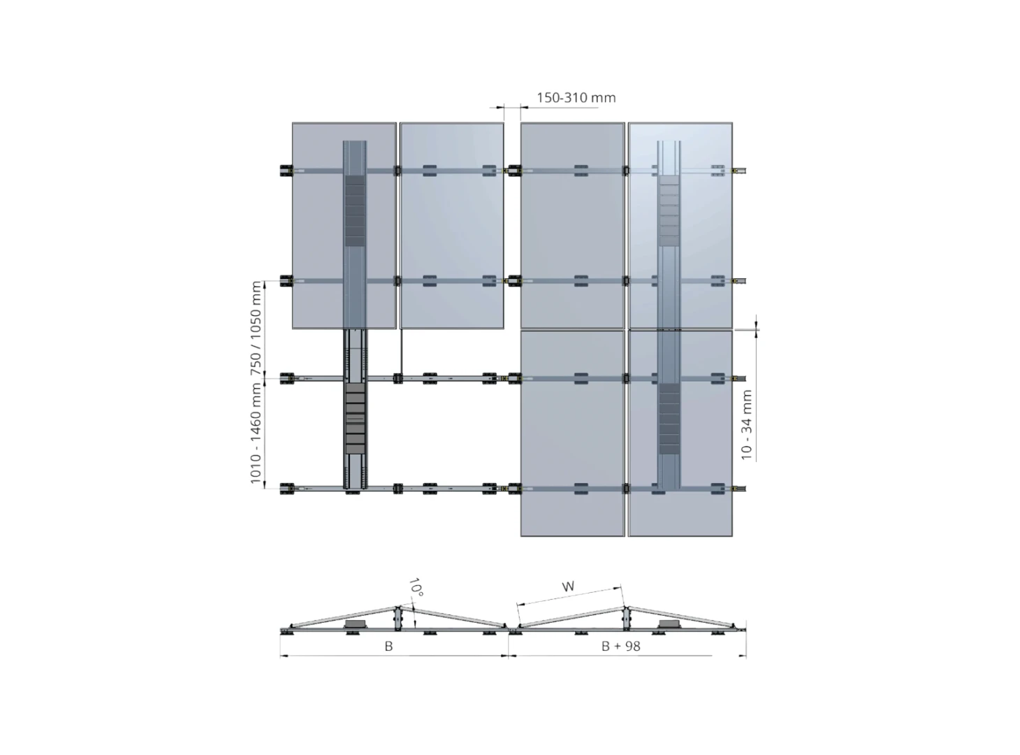 Afmetingen Sunbeam Supra Symmetrical wit